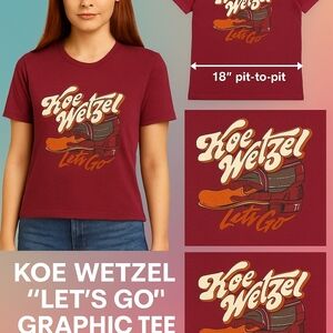 Koe Wetzel 'Let's Go' Maroon Graphic Tee